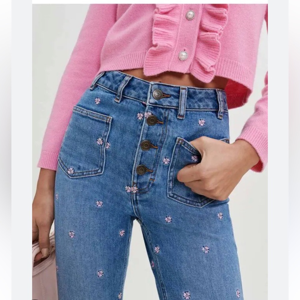 Maje Blue Straight Leg Jeans